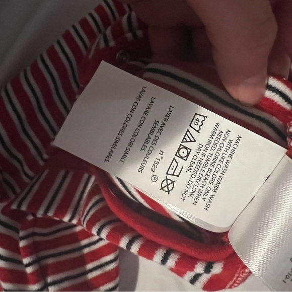 Ralph Lauren Long Sleeve Striped Footed Coverall in Red Multi Size 6 Months - Picture 13 of 15